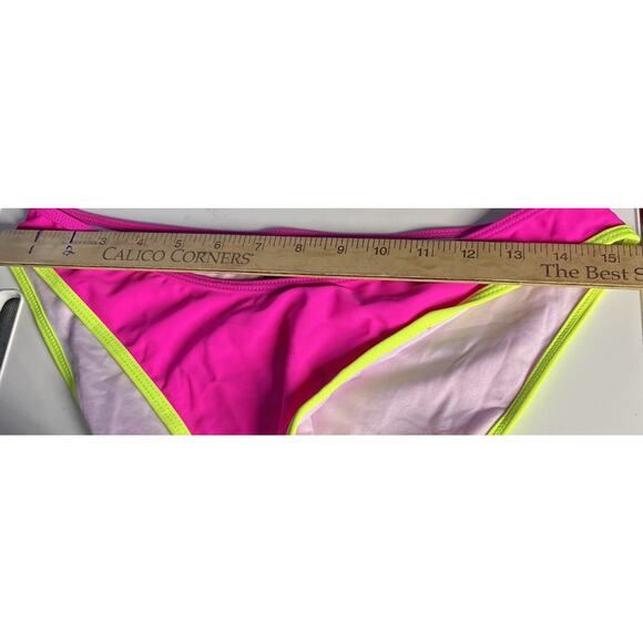 Women's Colorful String Bikini Set Sexy Triangle Two Piece Neon Bikini Size XL - Picture 6 of 11